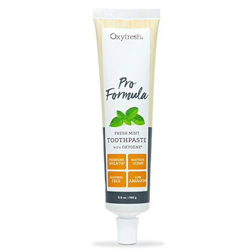 Oxyfresh Pro Formula Fresh Mint Toothpaste – Fluoride-Free, Low Abrasion for Sensitive Teeth & Gums – Natural Essential Oils – 5.5 oz – Gentle Whitening & Fresh Breath for Daily Oral Care