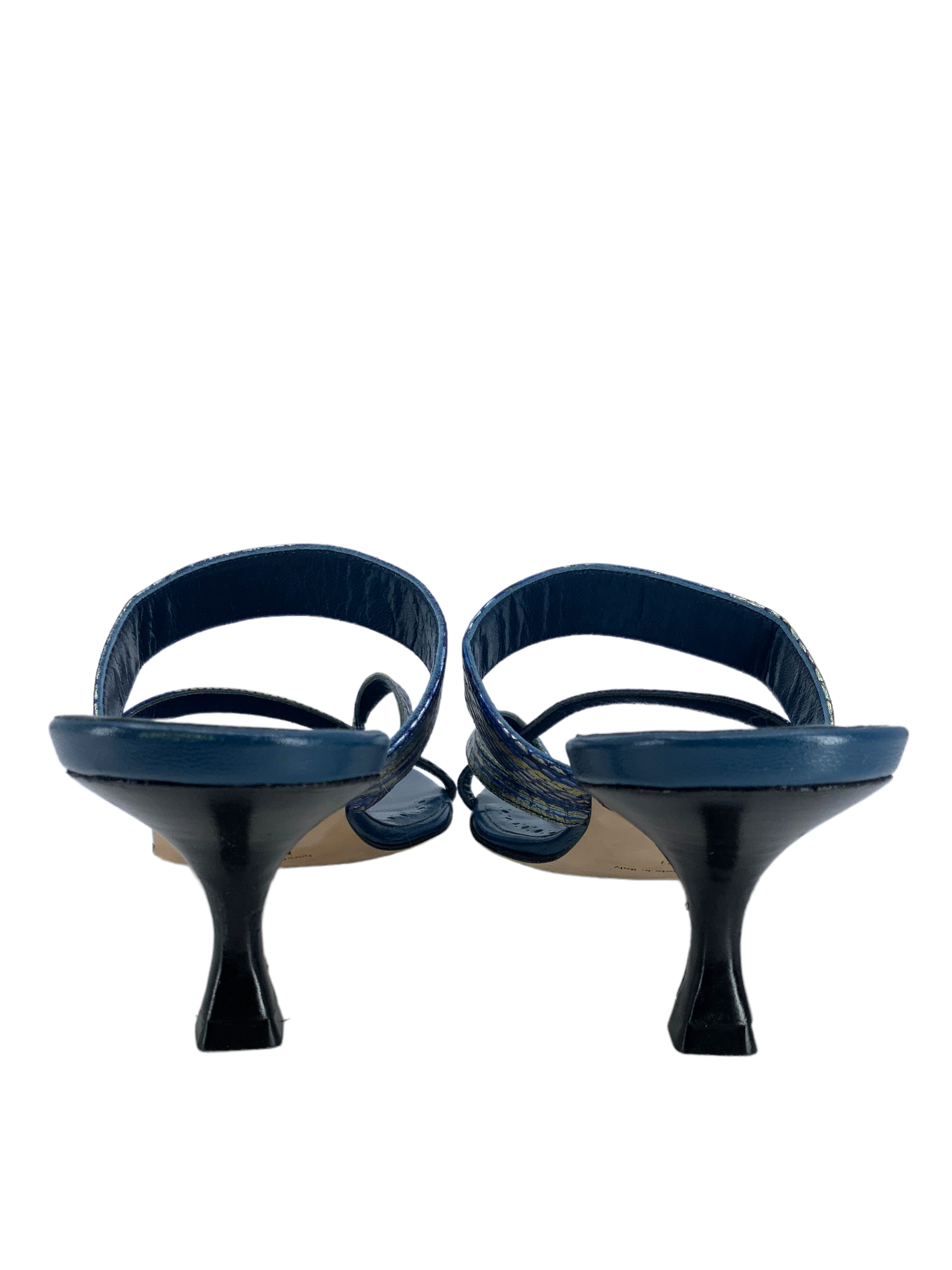 Manolo Blahnik Susa Python Thong Sandals for Women - Size 9 | Luxury Designer Heels for Weddings, Parties & Summer Outfits