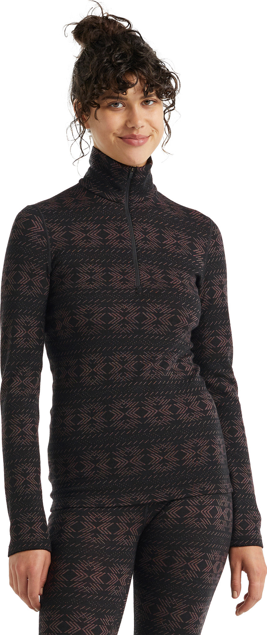 250 Vertex Crystalline LS Half Zip Base Layer for Women - Thermal Underwear for Hiking, Skiing & Winter Sports