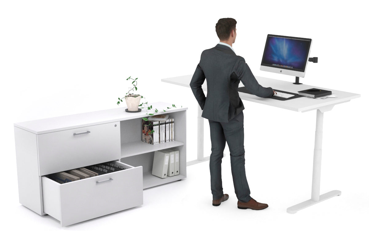 Flexi Premium Height Adjustable Standing Desk - 1800L x 700W Electric Sit Stand Workstation for Home Office, Gaming & Study - Ergonomic Executive Desk for Productivity & Comfort