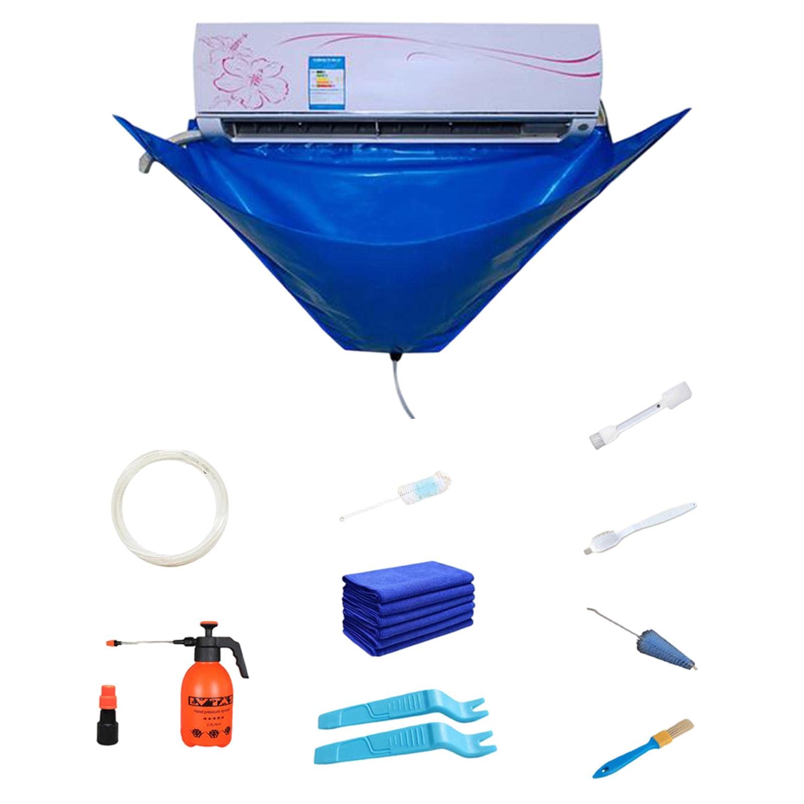 2 Pack Split Air Conditioner Cleaning Kit - Waterproof Dustproof Washable Cover Bag for Wall Mounted AC Units | HVAC Maintenance Accessories | Perfect for Home, Office & Commercial AC Cleaning Service