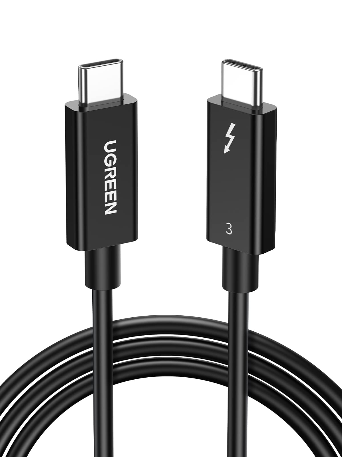 UGREEN Thunderbolt 3 Cable 40Gbps USB C to USB C 6.6FT - 100W Fast Charging & 5K Video Support - Compatible with MacBook Pro/Air, Huawei MateBook, Dell XPS - High-Speed Data Transfer for Work, Gaming & Video Editing