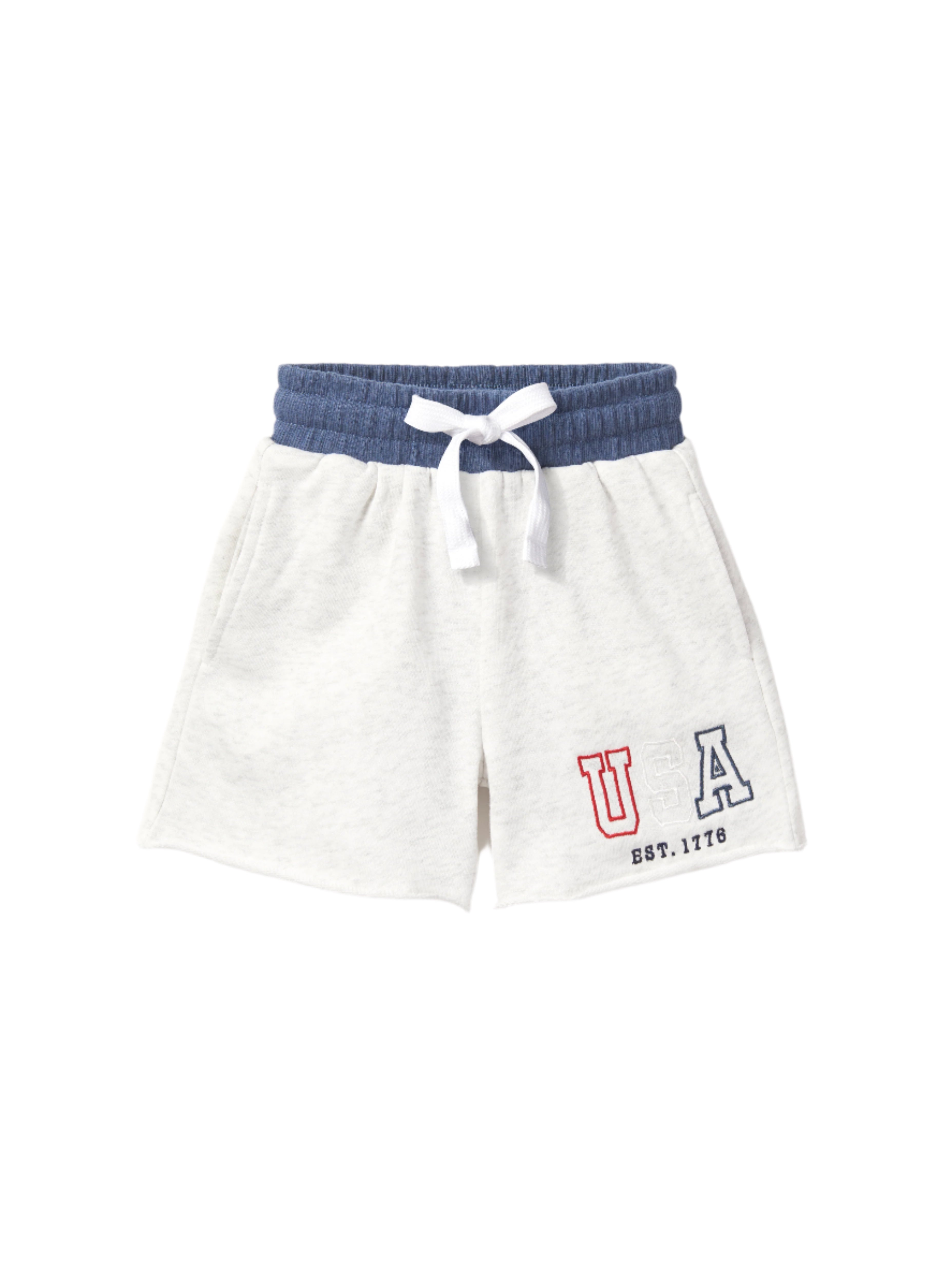 USA Raw Edge Sweatshorts for Men & Women - Comfortable Heather Grey Cotton Blend Shorts for Gym, Running, Lounge & Casual Wear