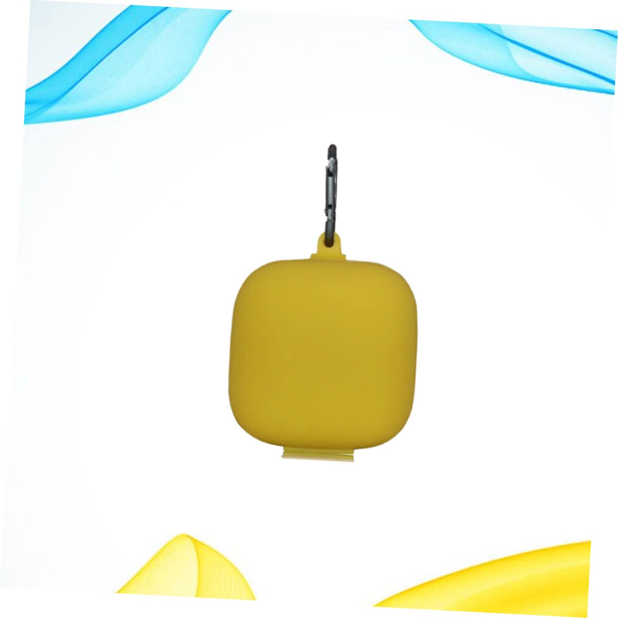 Mikikit 2 Pack Durable Metal Buckle Headphone Case - Yellow Silicone Protective Cover for Pro Headset | Travel, Gym & Daily Storage Organizer