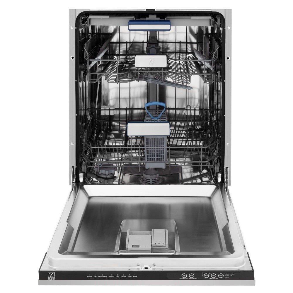 ZLINE 48 Inch Stainless Steel Dual Fuel Range Kitchen Package with Convertible Vent Hood & Tall Tub Dishwasher (3KP RARH48 DWV) - Perfect for Modern Home Chefs & Spacious Kitchens