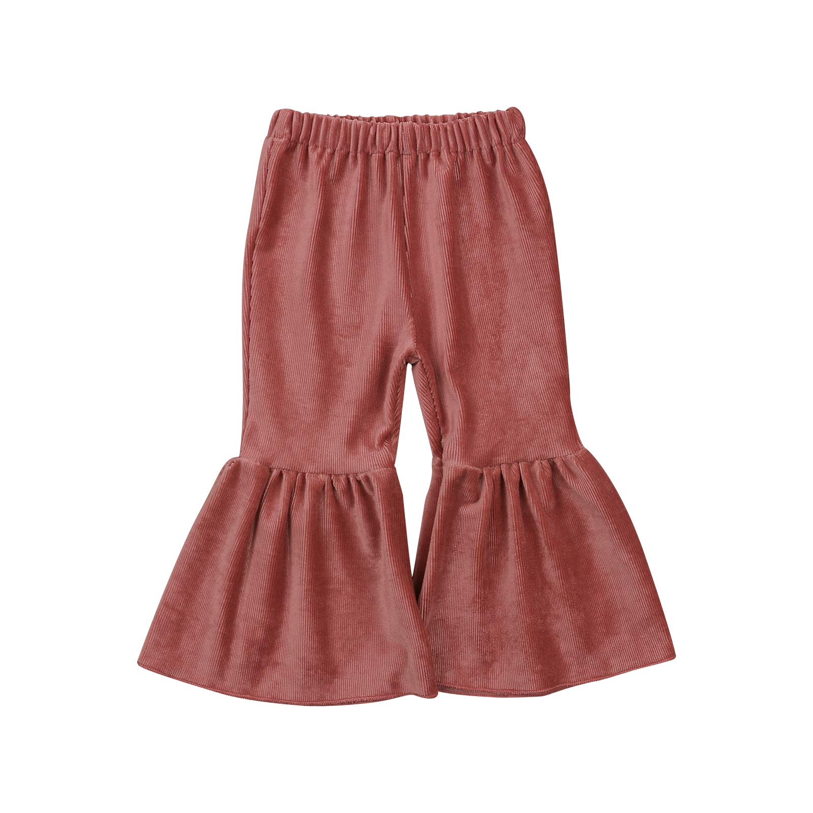 Toddler Bell Bottom Pants for Baby Girls - Soft Ruffle Leggings with Flared Design | Cute & Comfortable Playtime & Photo Outfit