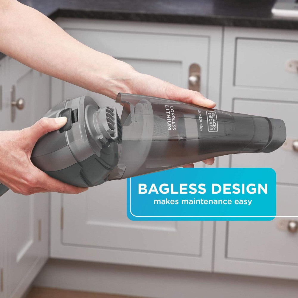 BLACK+DECKER HNVC220BCZ01 Dustbuster Hand Vacuum - Cordless, Lightweight, Powerful Suction for Quick Cleanups at Home, Car, and Office