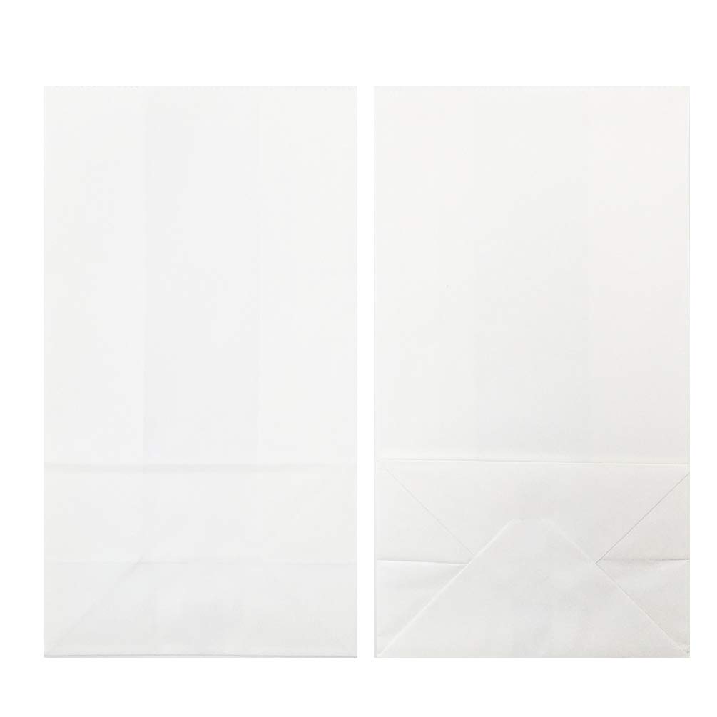 KEYYOOMY 100-Pack White Small Paper Bags - 3.5