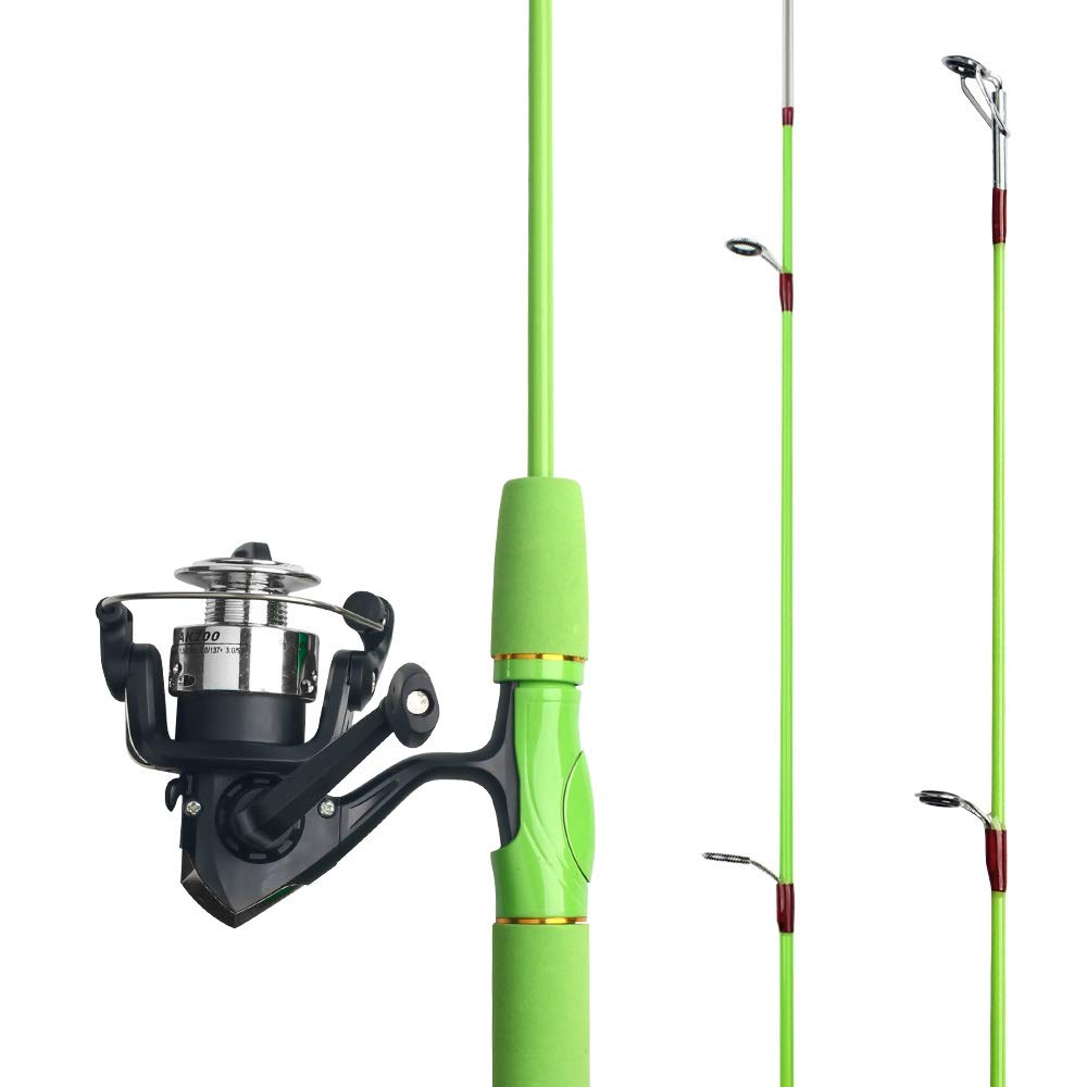 **NYKK Fishing Rod with Spinning Reel - Lightweight Portable Travel Fishing Pole for Beginners (Black) - Perfect for Freshwater, Saltwater, and Outdoor Adventures**