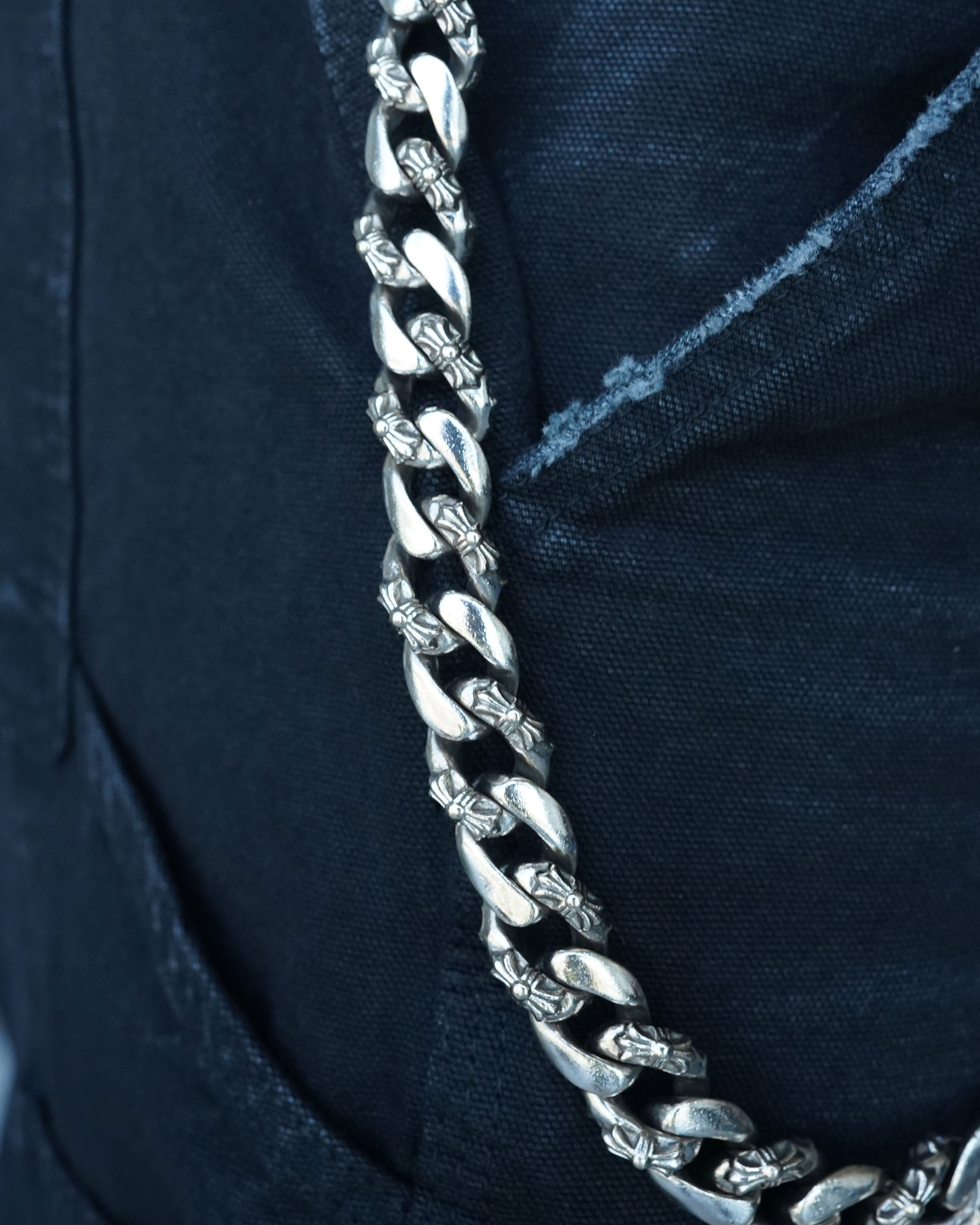 18K White Gold Fancy Wallet Chain for Men & Women - Stylish Luxury Money Clip Chain for Jeans, Bags & Accessories - Perfect for Parties, Gifts & Everyday Use