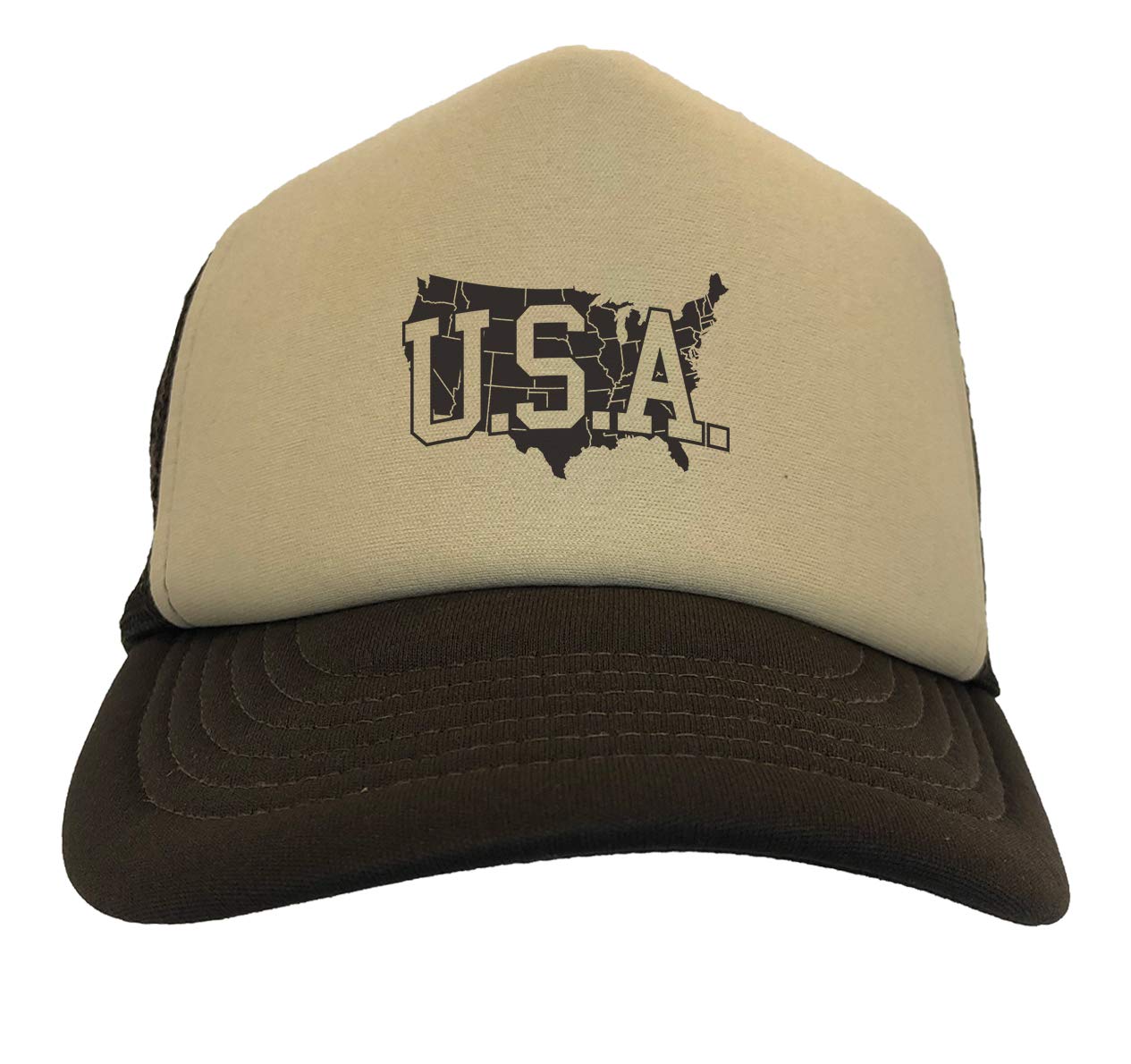 USA Map Trucker Hat - Patriotic Two-Tone American Flag Design for Men & Women - Perfect for 4th of July, BBQ, and Outdoor Adventures