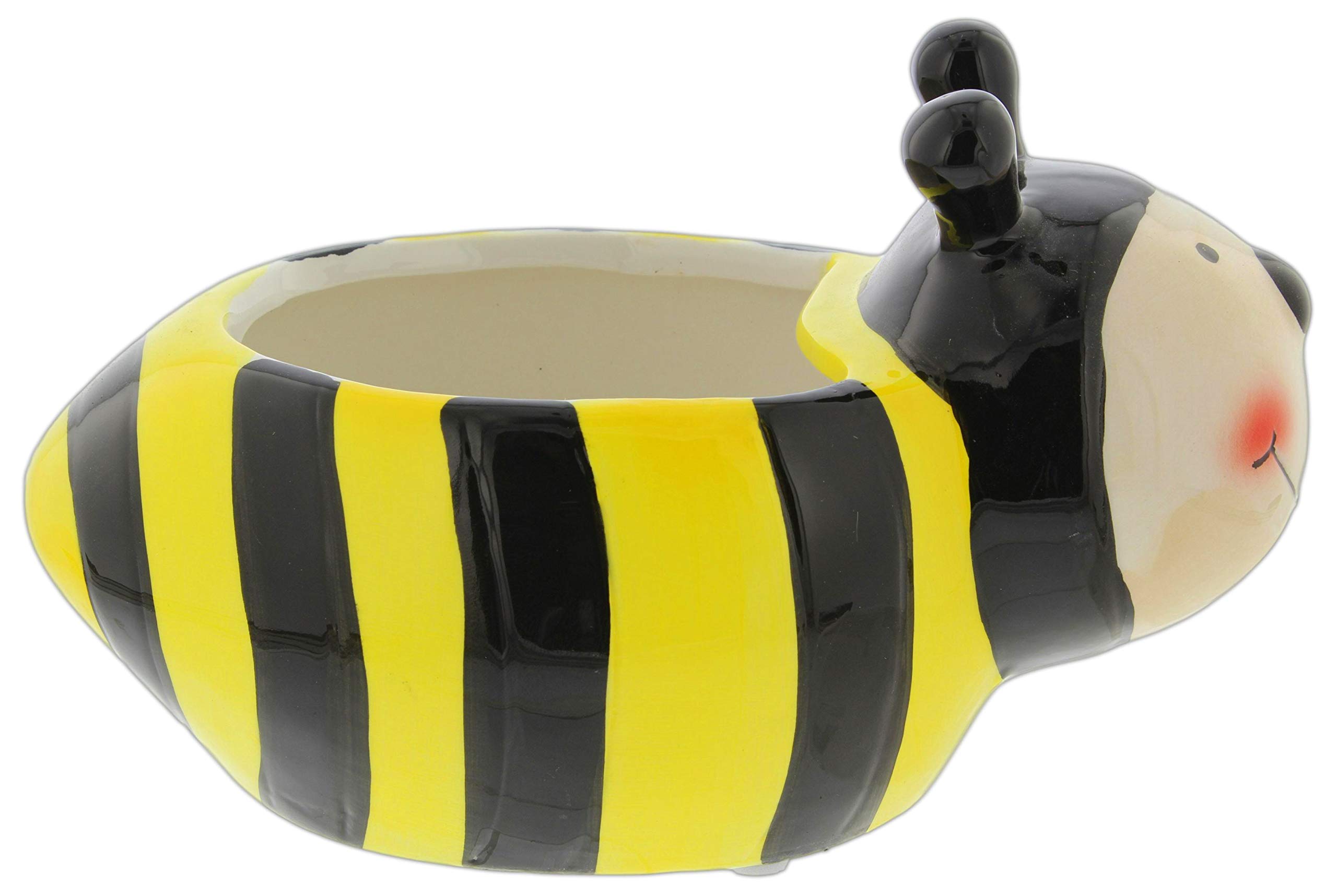 Whimsical Bumblebee Planter Pot - Large Decorative Bee Insect Flower Pot for Indoor & Outdoor Plants, Home & Garden Decor - Perfect for Succulents, Herbs & Small Flowers on Windowsills, Patios & Balconies