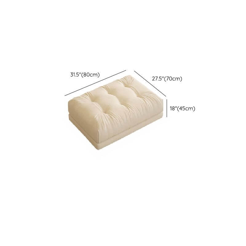 Tufted L-Shaped Cream Sofa Chaise with Concealed Support & Pine Frame - Modern Living Room Furniture for Small Spaces & Apartments