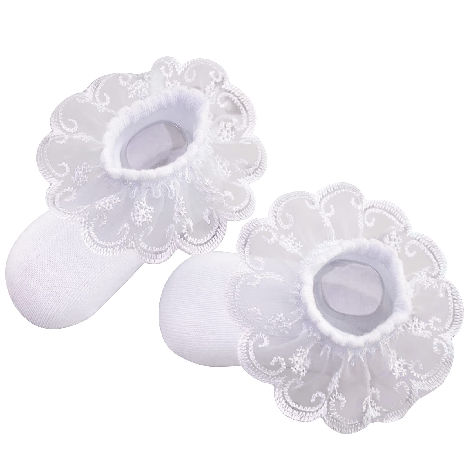 **Baby Girls' Ruffle Lace Trim Cotton Socks – Soft Princess Dress Socks for Toddlers 1-9T – Perfect for Parties, Holidays & Special Occasions**