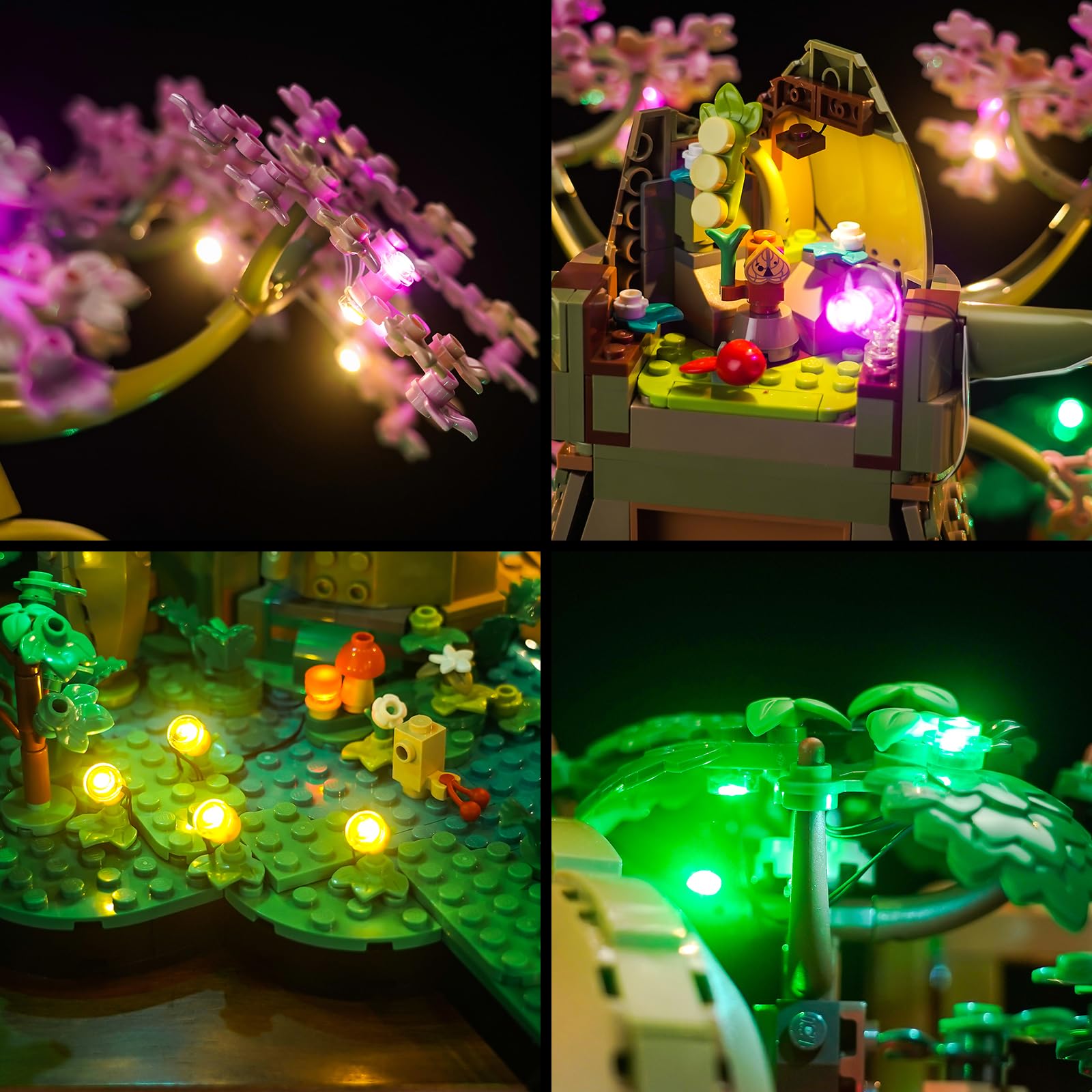 LED Light Kit for Lego Great Deku Tree 2-in-1 (Model Not Included) - Decorative Lighting Set Compatible with 77092 Large Decorative Tree 2-in-1 Building Blocks - Creative Toy for Home Display & Nighttime Decoration