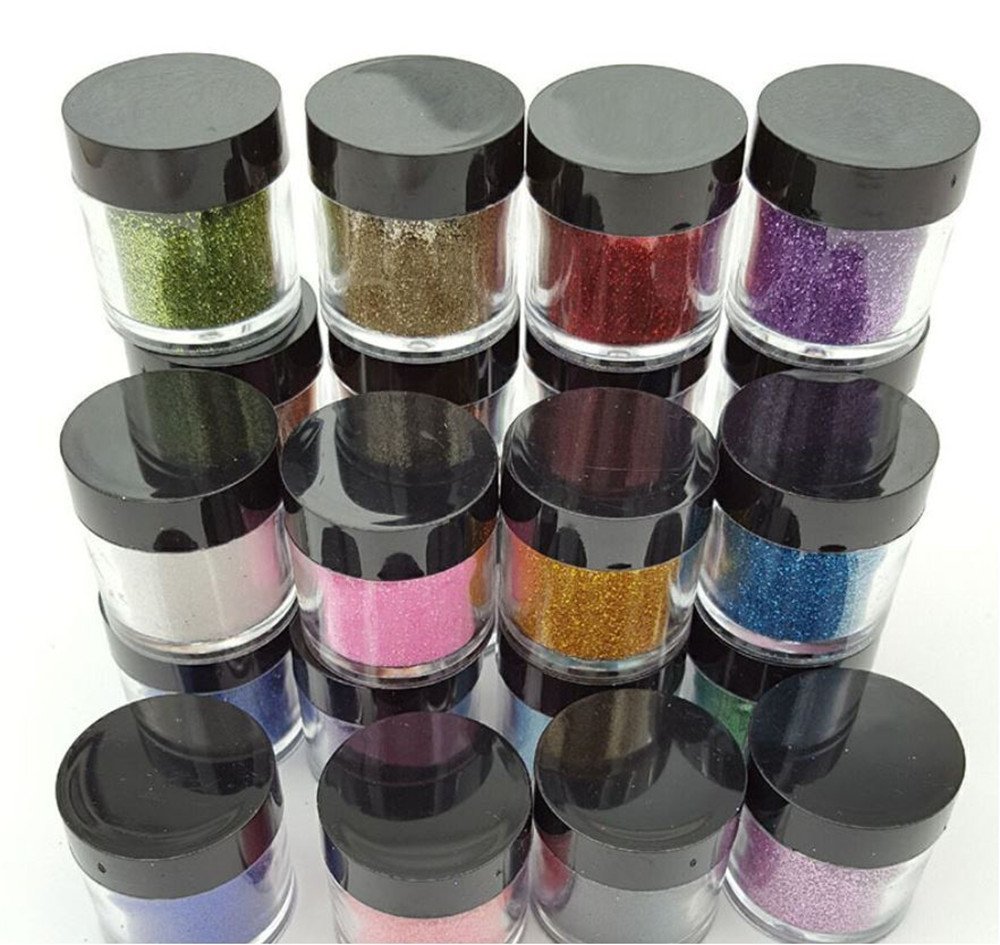 Xichen® 24-Pack Fine Acrylic Glitter Powder for Nail Art, 10g Each - Perfect for DIY Manicures, Nail Extensions & Professional Salon Use