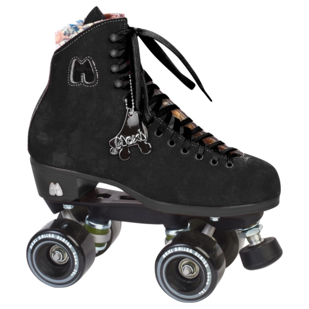 Moxi Lolly Roller Skates - Black Outdoor & Indoor Quad Skates for Women & Girls - Perfect for Park, Rink, Street Skating and Roller Derby
