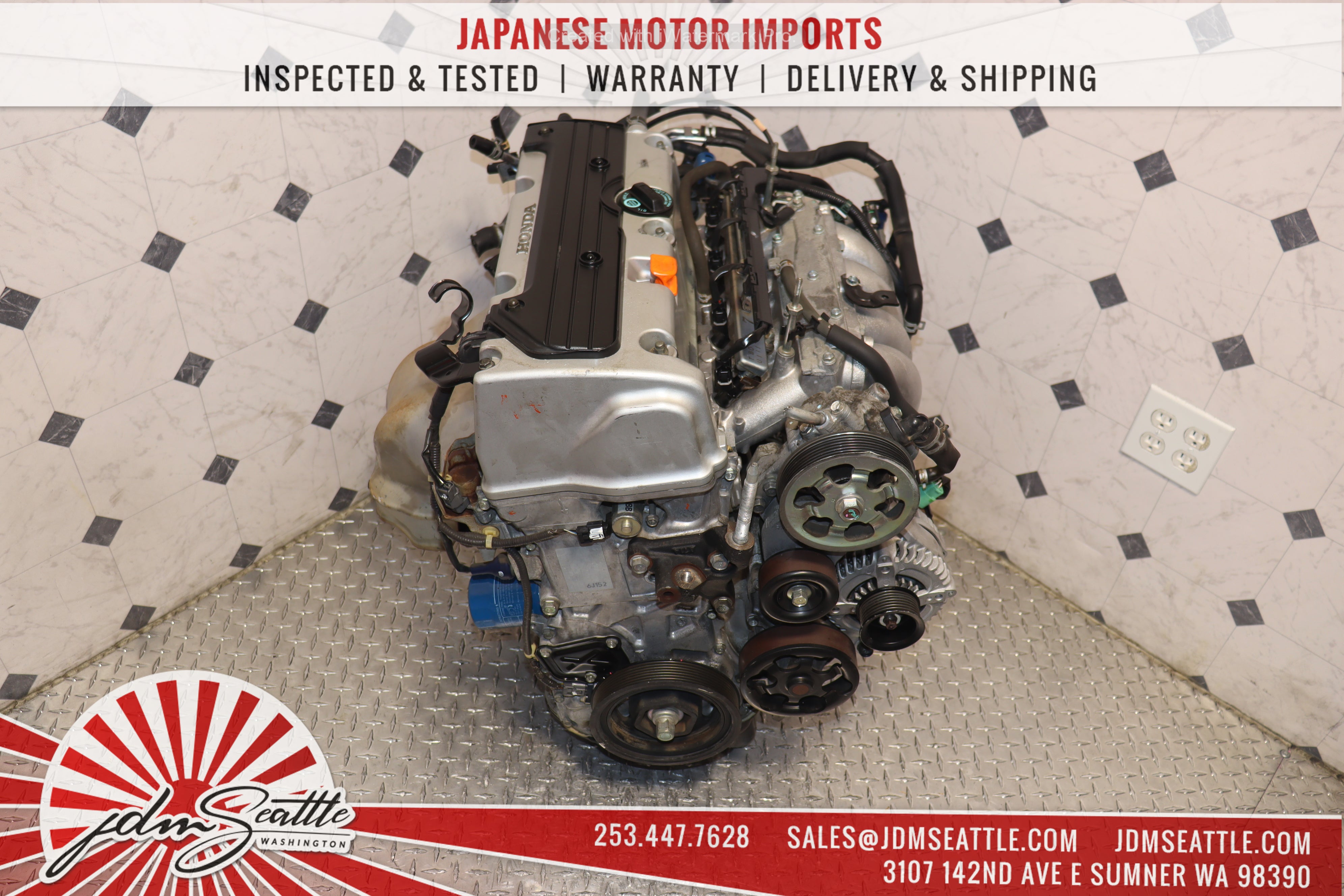 JDM K24A Engine 2003-2007 Honda Accord Element VTEC 2.4L K24 Motor - High Performance Replacement for Racing & Car Restoration Projects