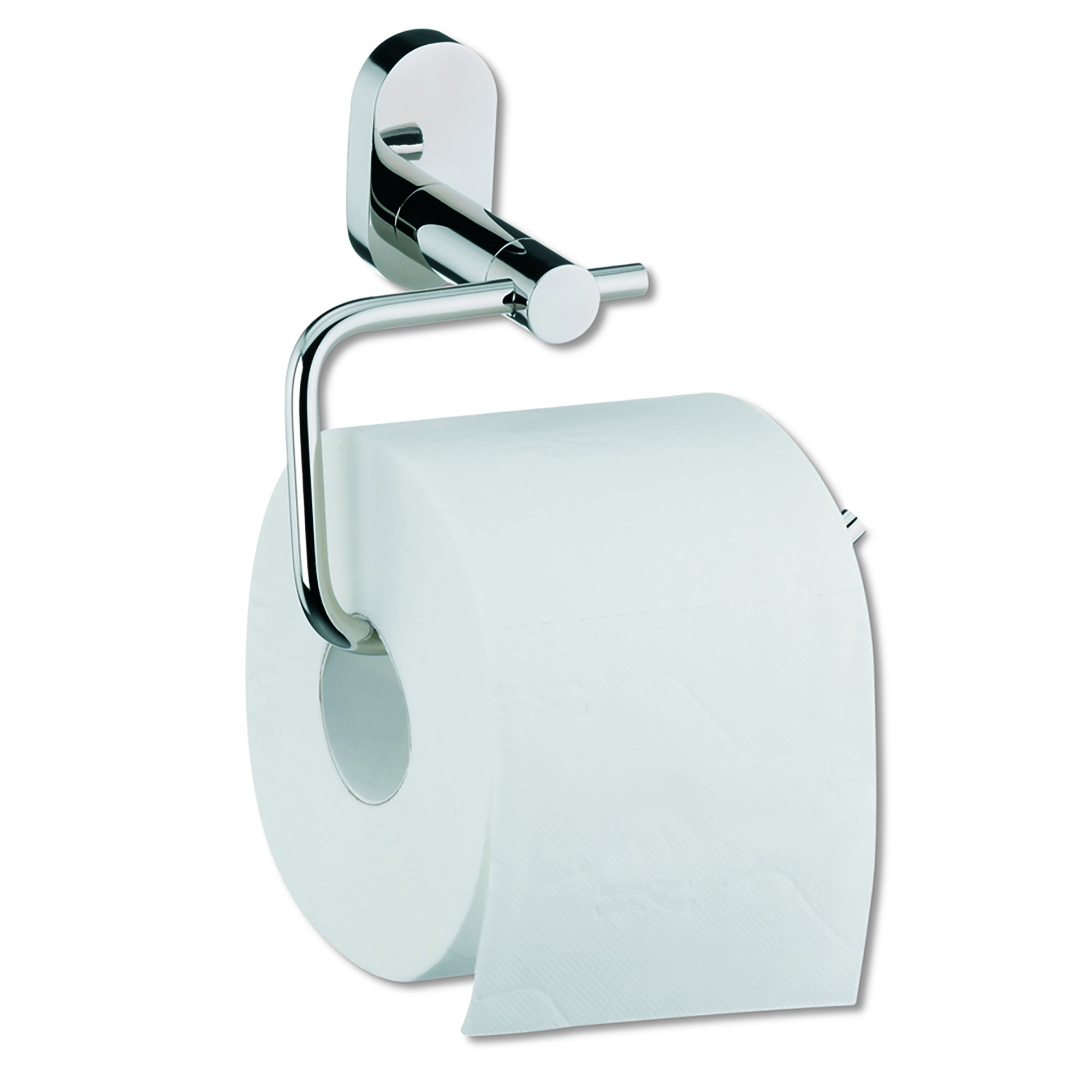 Premium Chrome Stainless Steel Toilet Paper Holder - 14.5 x 14.5 x 12.5 cm - Modern Bathroom Tissue Dispenser for Home, Office & Restrooms