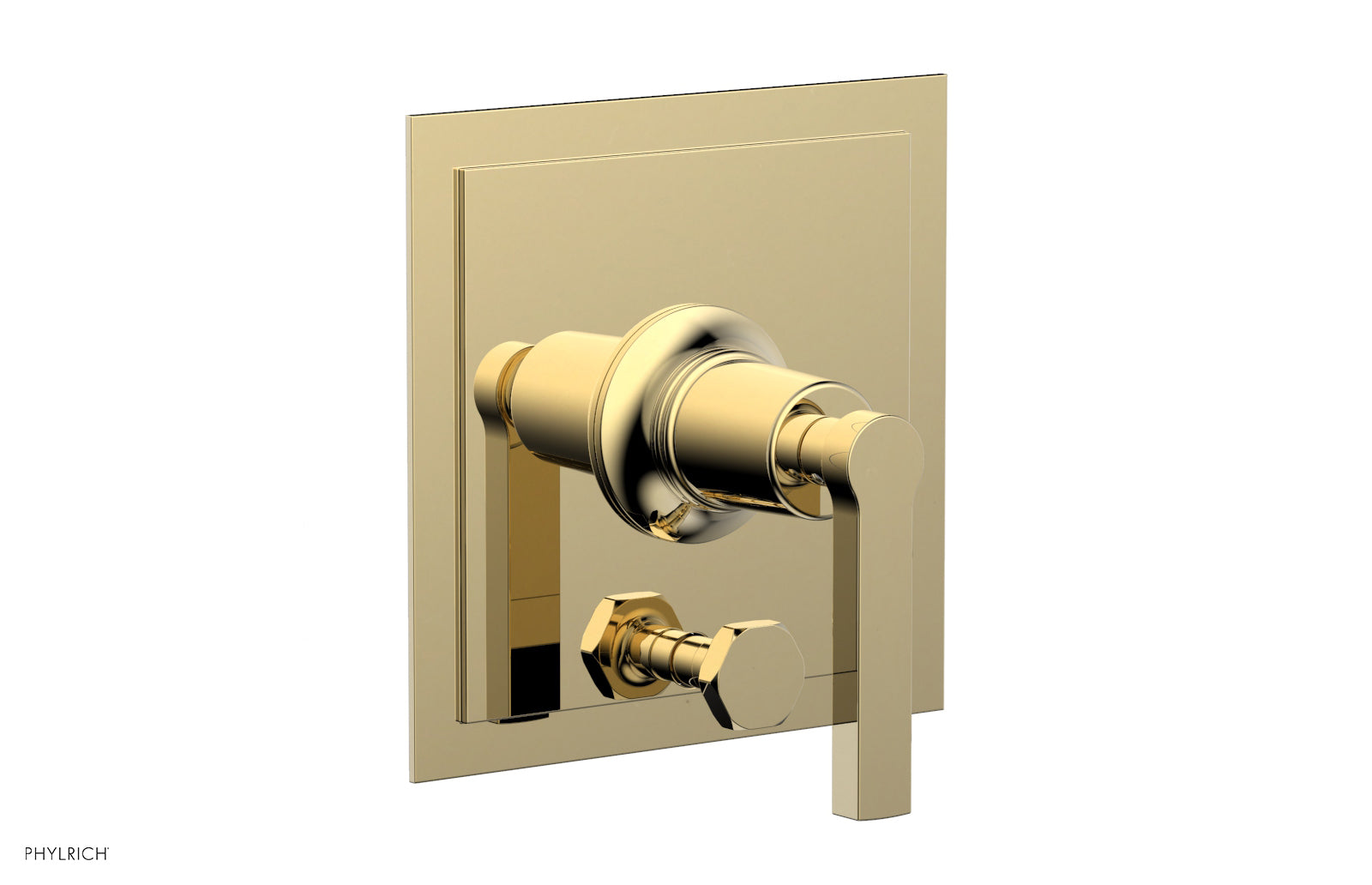 HEX MODERN Pressure Balance Shower Plate with Diverter & Handle Trim Set 4 102 - Perfect for Bathroom Renovation & Modern Home Decor