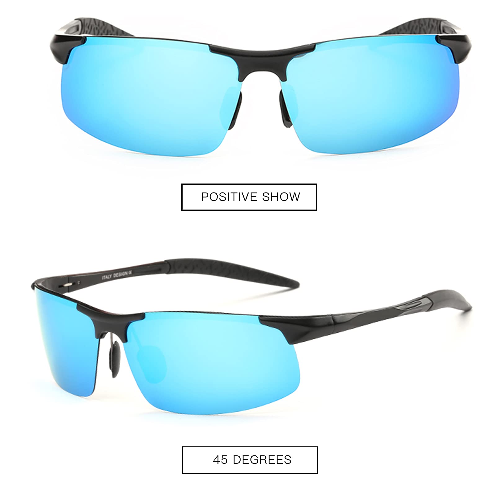 MOORAY Polarized Sports Sunglasses for Men - UV Protection, Lightweight & Shatterproof - Perfect for Cycling, Driving, Fishing & Outdoor Activities