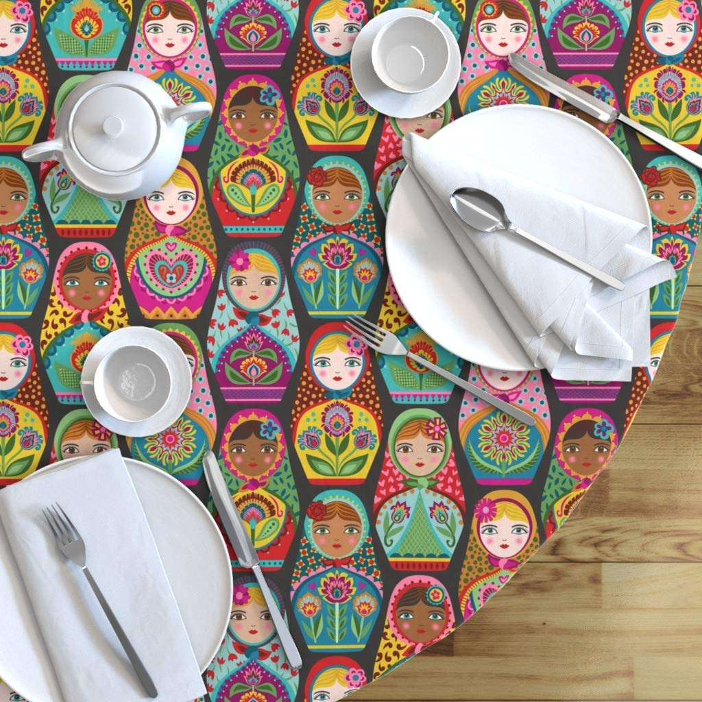 Custom Printed Cotton Sateen Tablecloth 90