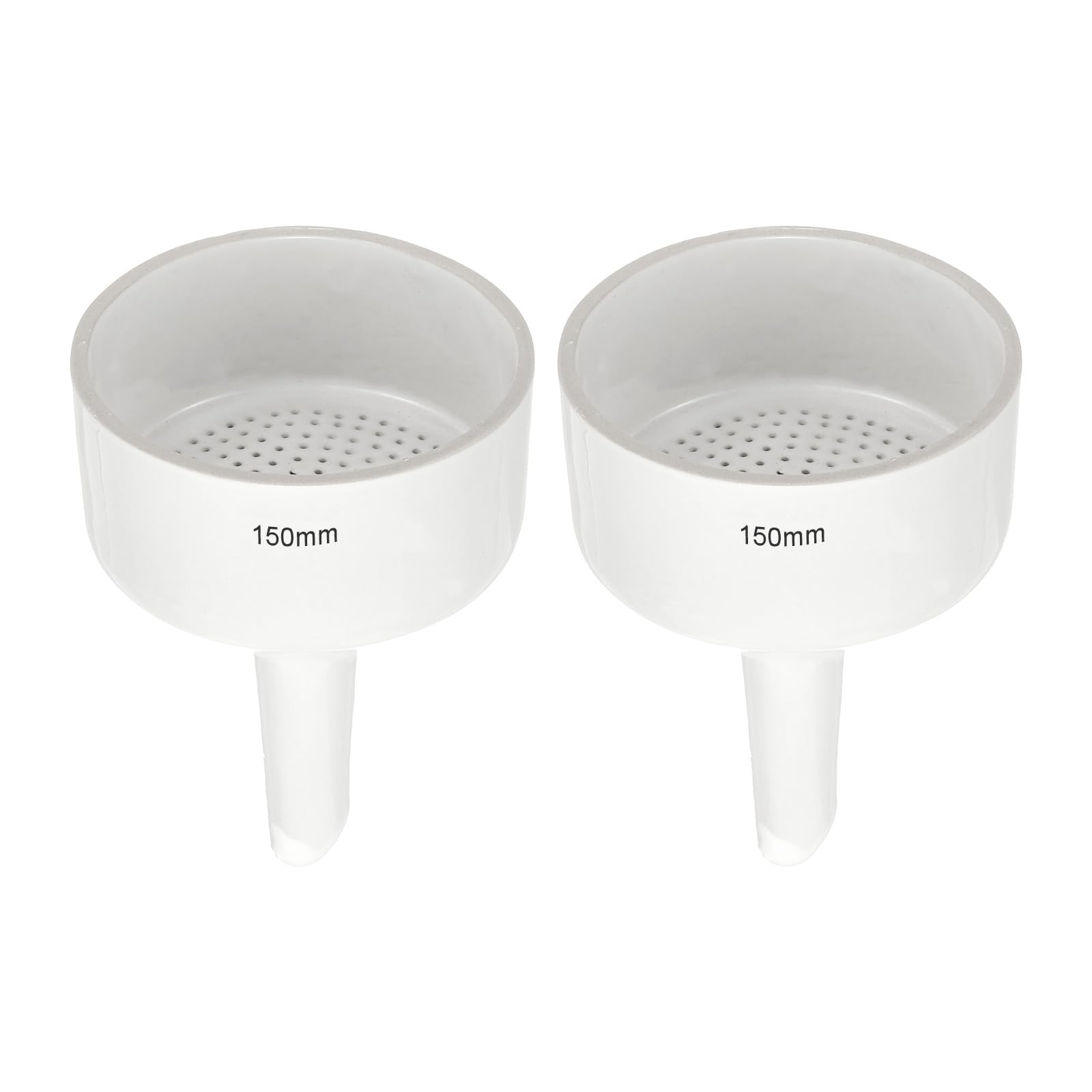2-Pack PATIKIL Porcelain Buchner Funnel - 150mm OD, 140mm ID White Lab Filtration Funnel for Chemistry Experiments, Liquid Separation & Scientific Research | Ideal for Laboratories, Schools & DIY Science Projects