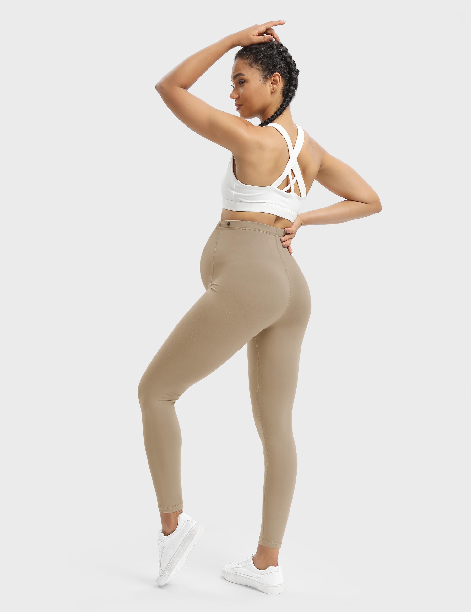 Buttergene Women's Maternity Leggings - Over The Belly Pregnancy Yoga Pants for Workout & Comfort - Perfect for Prenatal Exercise, Yoga, and Everyday Wear
