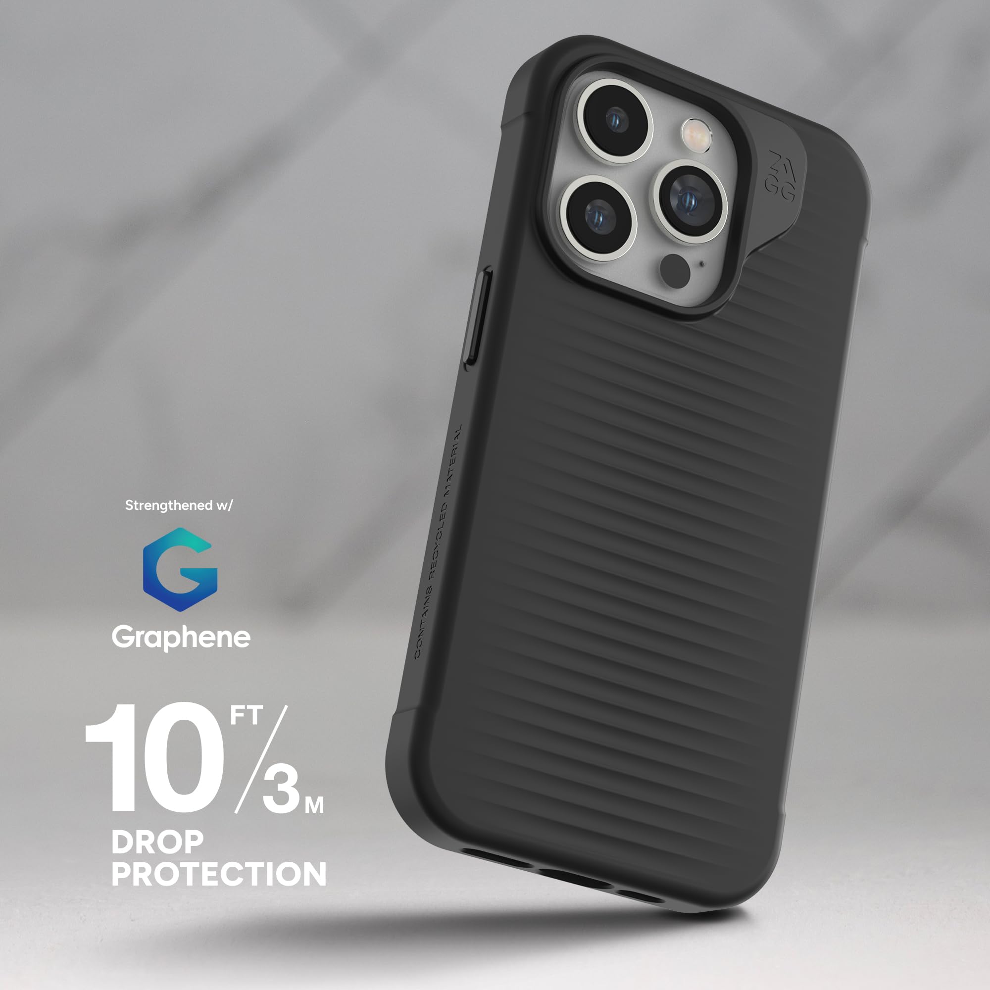 ZAGG Luxe Snap iPhone 15 Pro Case - Slim Protective Phone Cover with 10ft Drop Protection, Durable Graphene Material & MagSafe Compatibility | Perfect for Everyday Use, Travel & Outdoor Activities (Plum Purple)