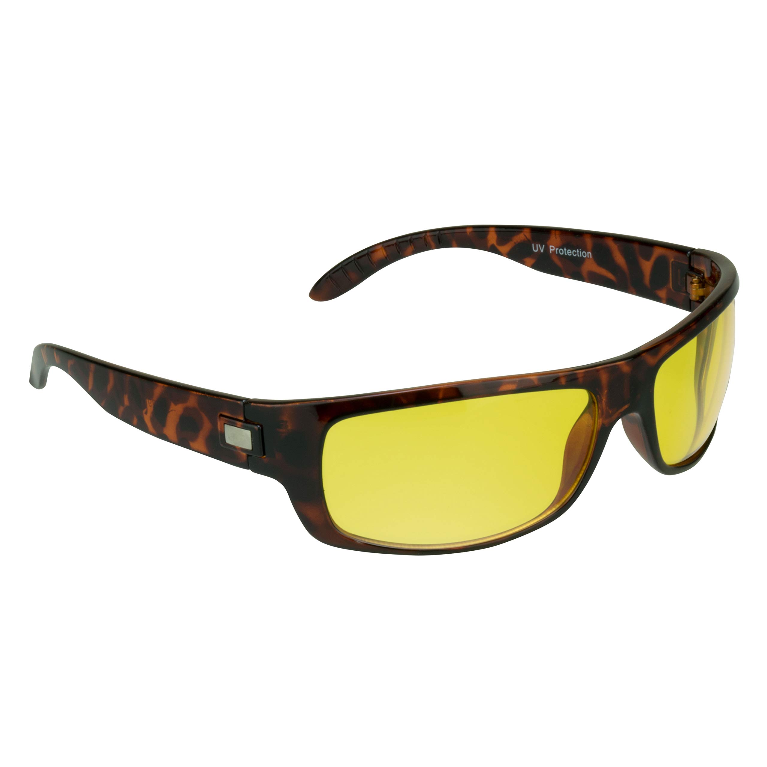 ProSPORT Night Vision Anti-Glare Yellow Lens Sunglasses for Driving & Riding - Aviator Style Metal/Plastic Frames for Men & Women - Perfect for Night Driving, Cycling, and Outdoor Sports