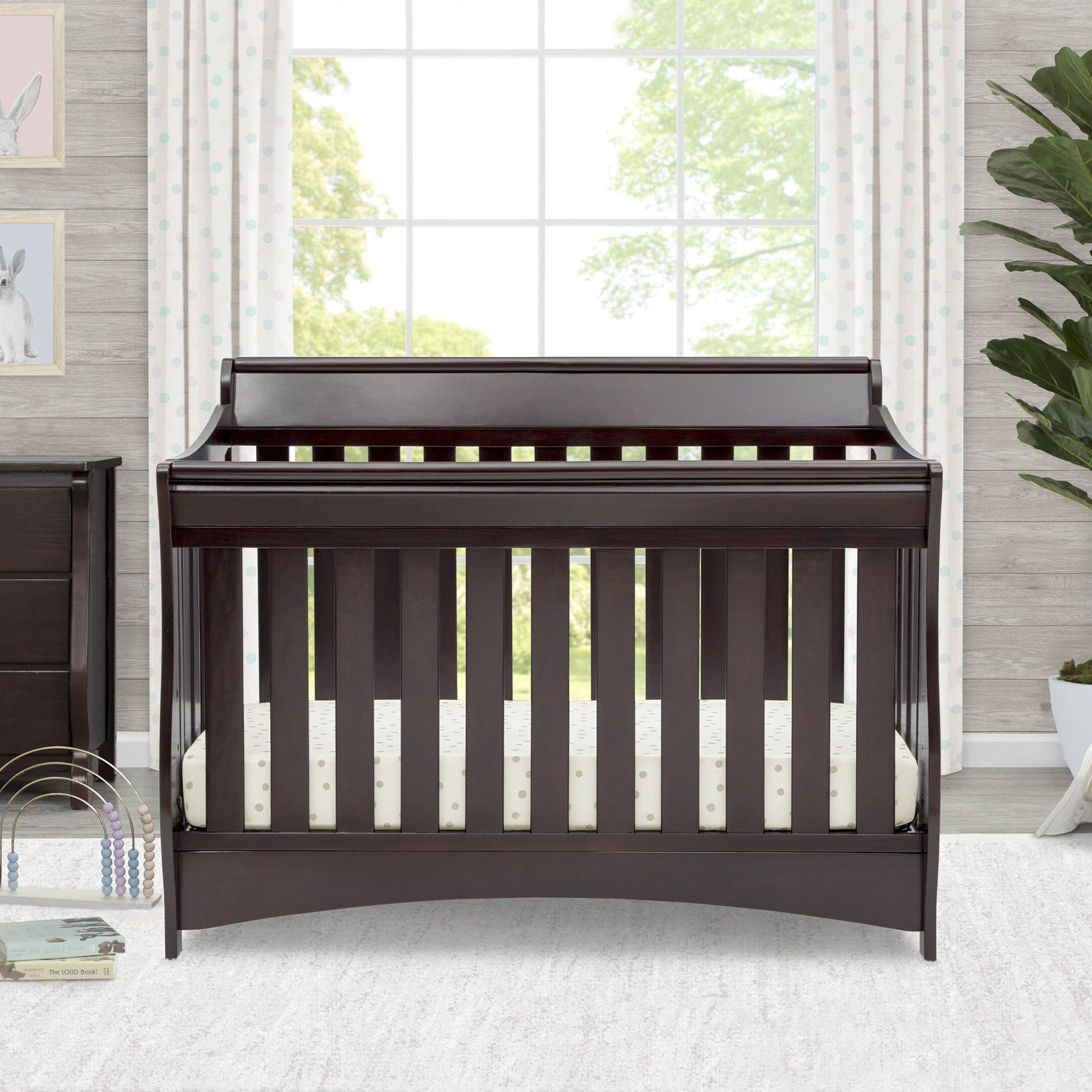 Bentley S Series Deluxe 6-in-1 Convertible Baby Crib - Nursery Furniture for Newborn to Toddler Bed | Perfect for Modern Nursery, Bedroom & Daycare
