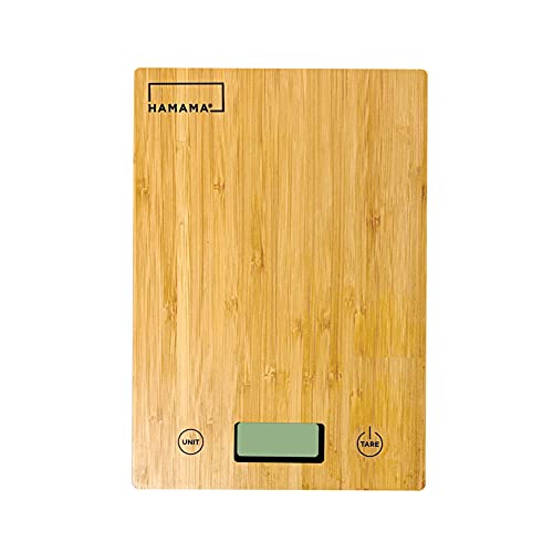 Hamama Digital Kitchen Scale - 11lb/5kg Capacity, Precise Grams & Ounces Measurement for Baking, Cooking, and Meal Prep | Compact & Stainless Steel Design | Perfect for Home Chefs and Weight Loss Tracking