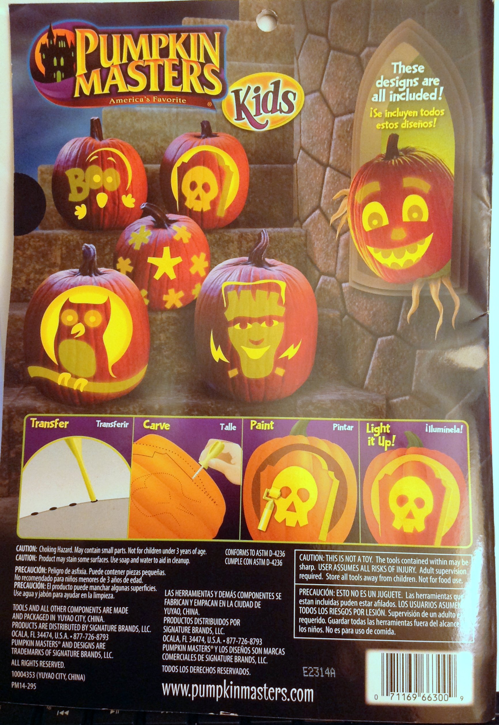 Pumpkin Masters Glow in The Dark Carving Kit for Kids - Halloween Pumpkin Decorating Tools for Safe & Fun Family Activities