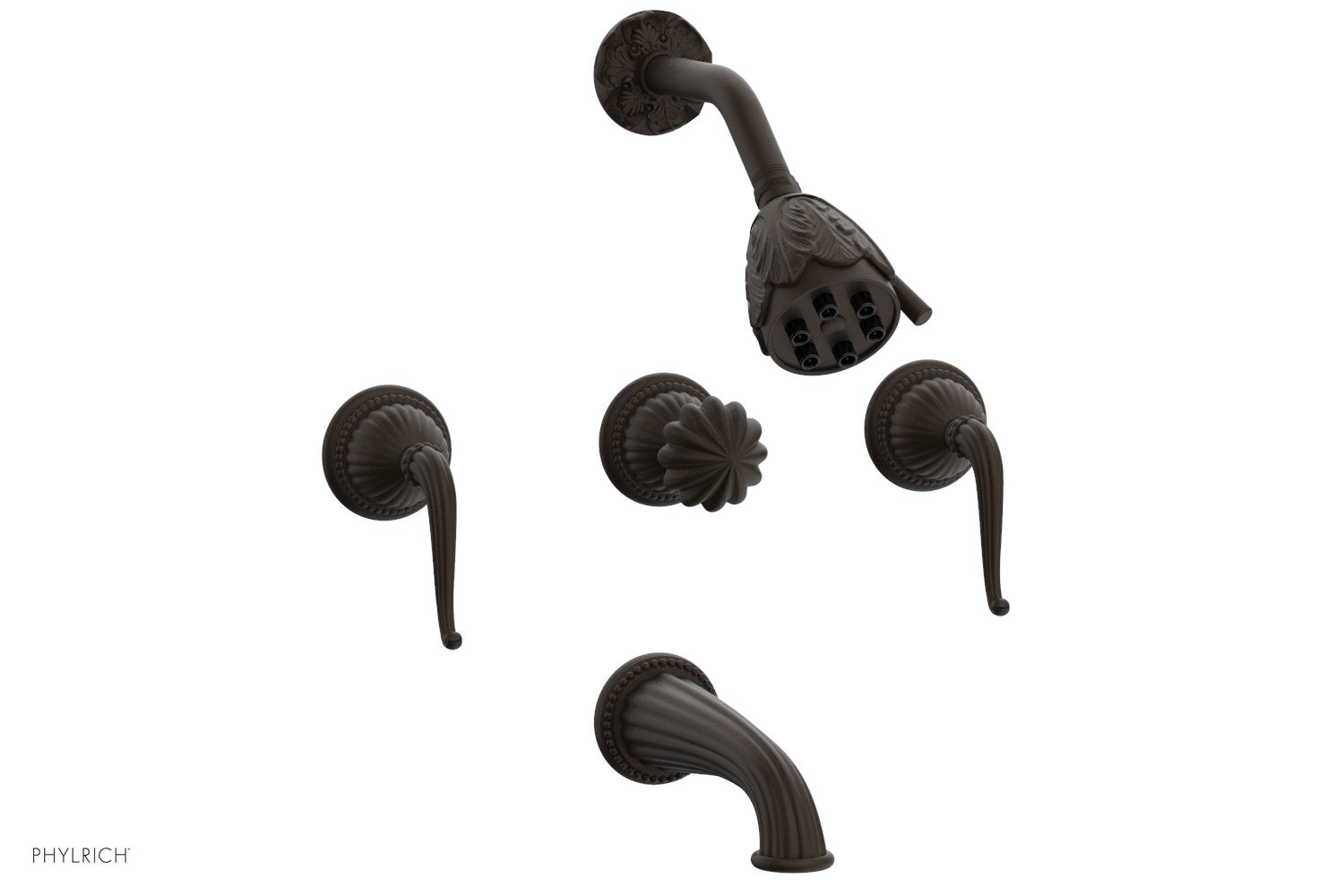 GEORGIAN & BARCELONA K2141 Three Handle Tub and Shower Faucet Set - Perfect for Bathroom Renovation & Modern Home Upgrade