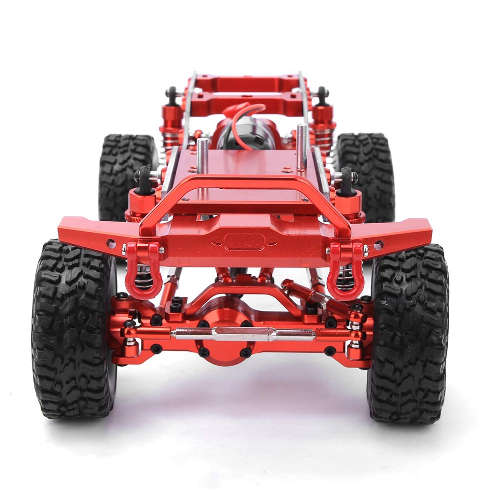 1/16 Scale Metal RC Car Frame Kit - Red WPL C14T Chassis for WPL 1/16 Car & Truck | Durable RC Car Accessory for Off-Road Racing & Crawling