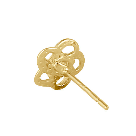 14K Solid Gold Round Flower CZ Stud Earrings for Women - Elegant Cubic Zirconia Jewelry Gift for Birthday, Anniversary & Special Occasions