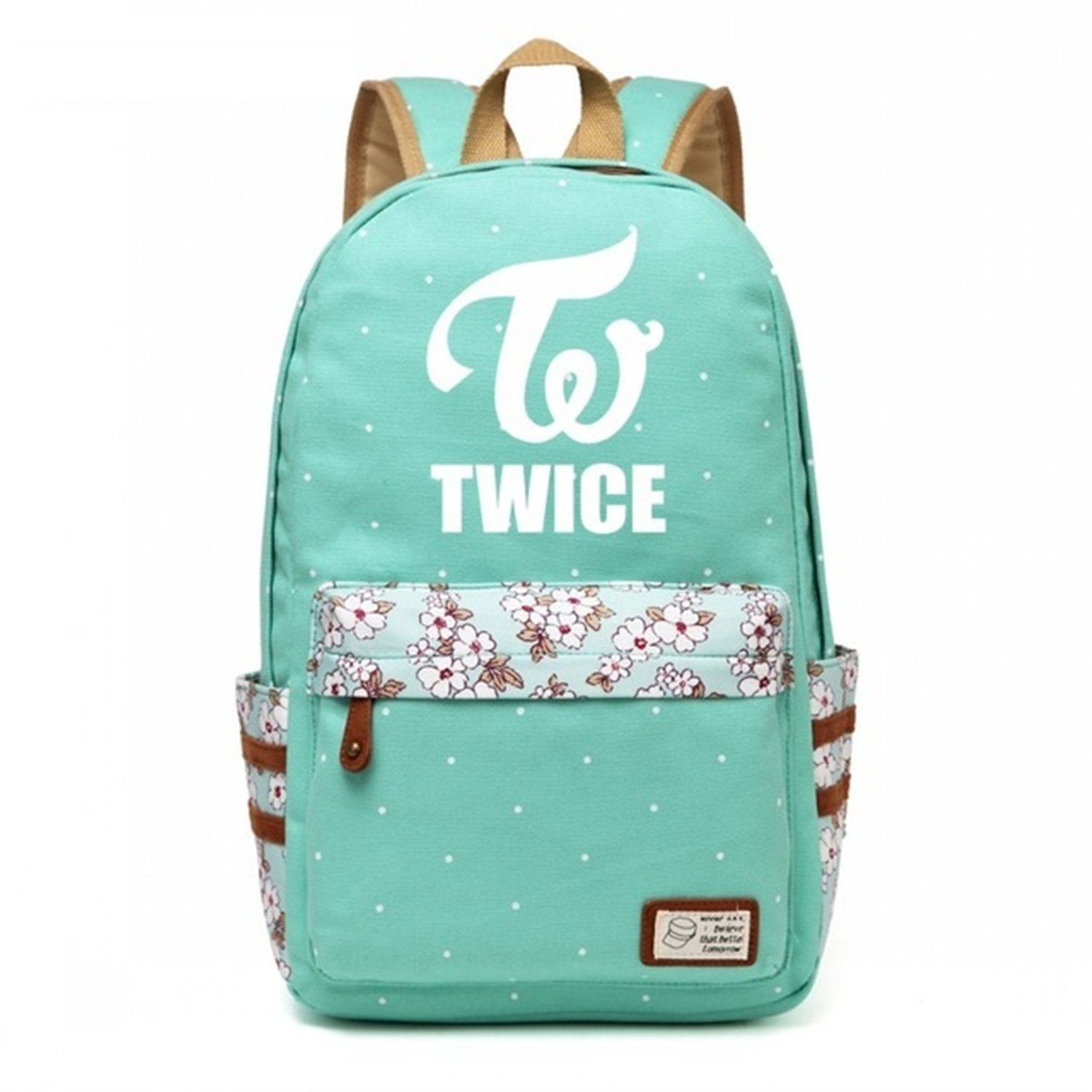 JUSTGOGO KPOP Backpack - Lightweight Laptop Backpack for College, School & Travel - TWICE Themed Daypack Book Bag - Perfect for Students, Commuters & Kpop Fans