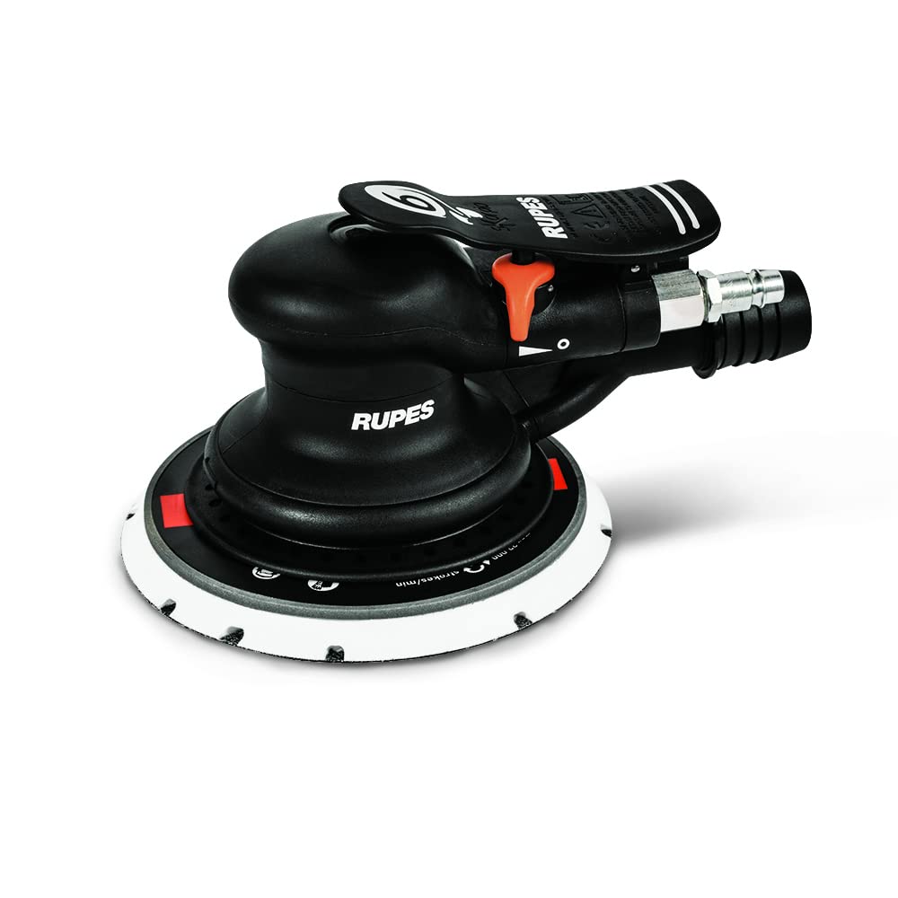 Rupes Skorpio III Orbital Sander - Professional Black & White Car Polisher & Buffer for Auto Detailing, Paint Correction & Wood Sanding - Perfect for DIY & Professional Use in Car Detailing, Woodworking & Surface Restoration