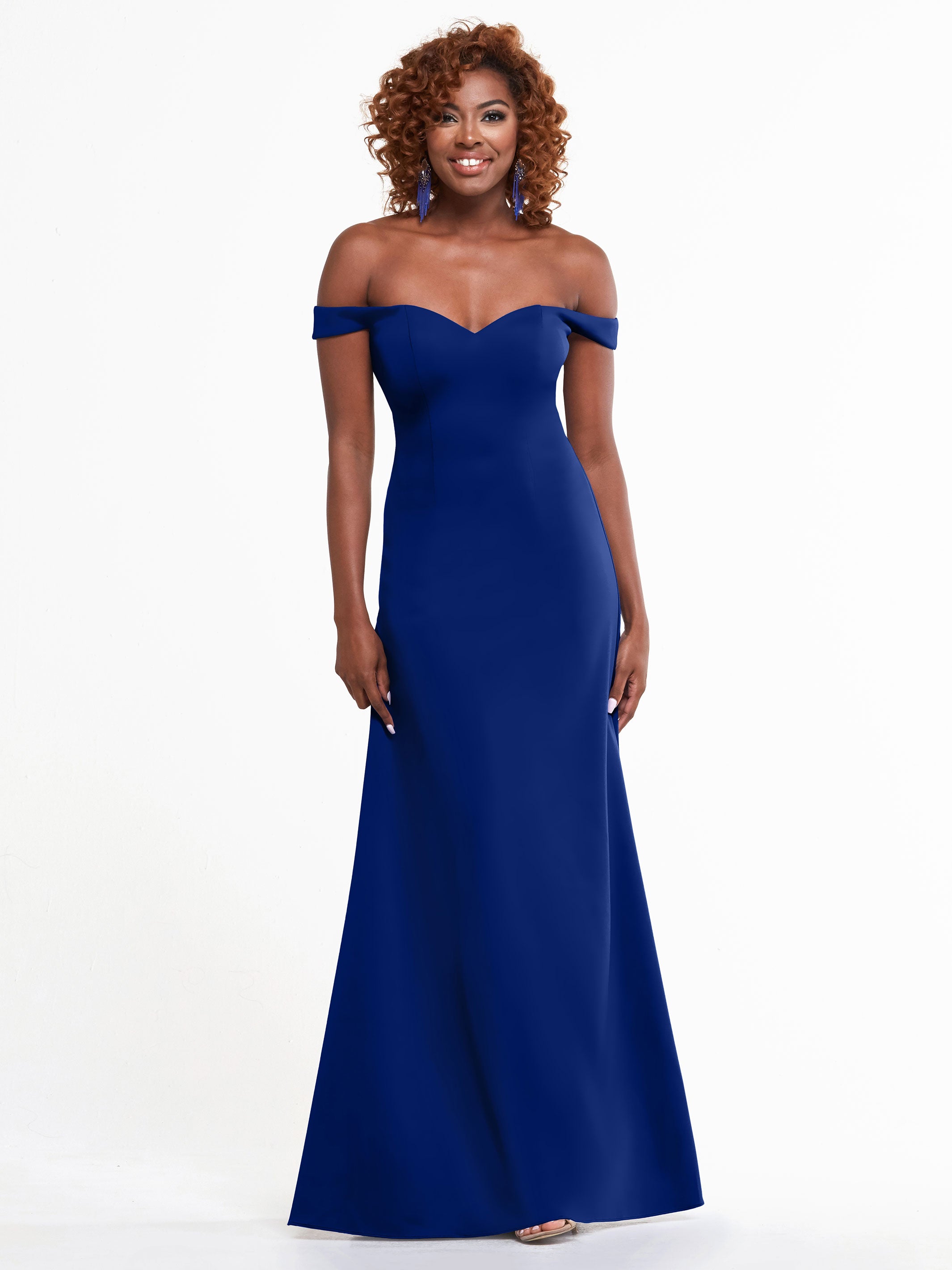 Elegant A-Line Double Knit Bridesmaid Dress with Off-the-Shoulder Straps - Perfect for Weddings, Formal Events & Special Occasions