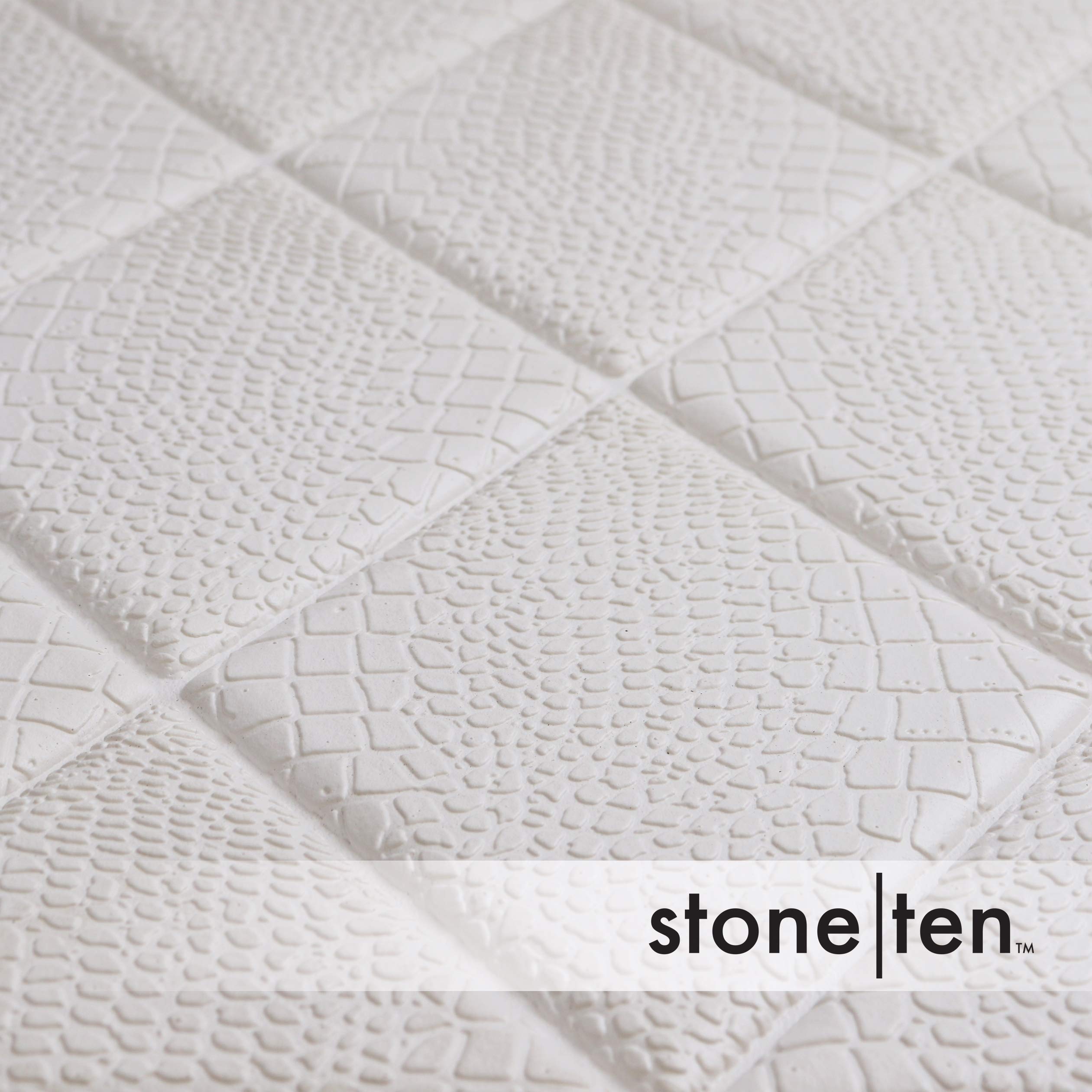 Premium Self-Adhesive 3D Faux Diamond Wall Panels - Peel & Stick Foam Diamond Tiles for Home Decor - 10 Pack Wild White - Perfect for Bedroom, Living Room & Office Accent Walls