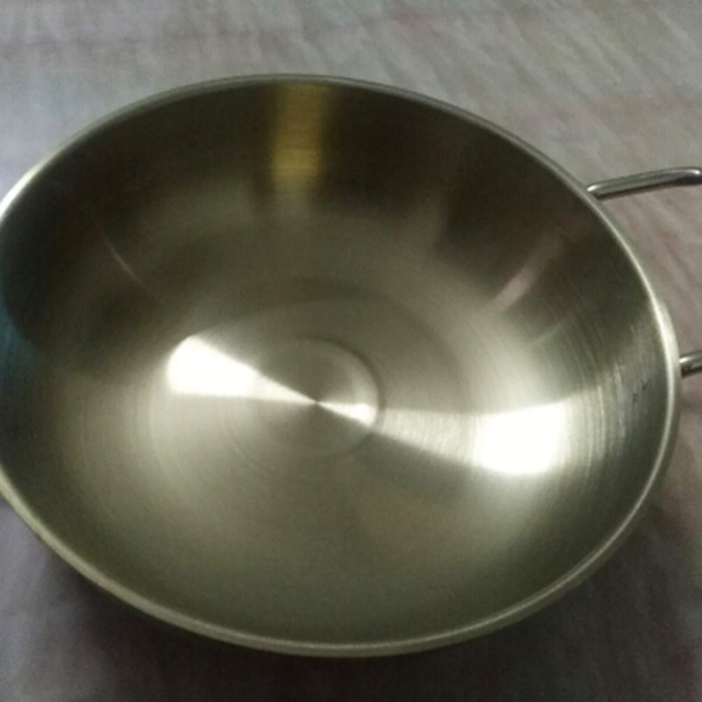 Premium Stainless Steel Frying Pan Skillet with Lid - 20cm Non-Stick Carbon Steel Wok for Searing & Stir-Frying - Golden Cookware Set for Professional & Home Kitchen Use