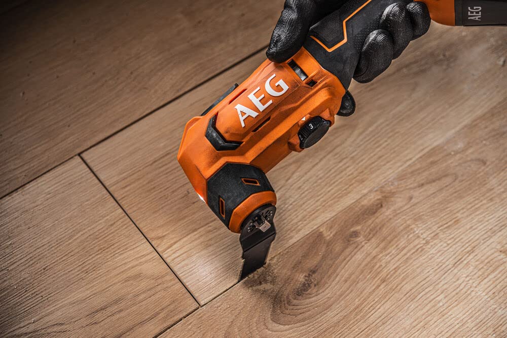 AEG Cordless Multi-Tool - 6-Speed Variable, SoftGrip Handle, Pro18V Battery - Cutting, Sanding, Polishing, Sawing, Milling, Scraping - Perfect for DIY Projects, Home Renovation & Woodworking