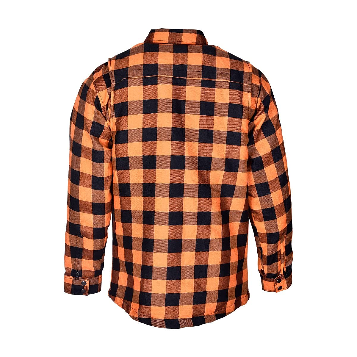 Men's Armored Checkered Flannel Biker Shirt with Waterproof Storage Pockets - CE Approved Armor Reinforced & Water Resistant - Perfect for Motorcycle Riding, Outdoor Adventures & Cold Weather Protection
