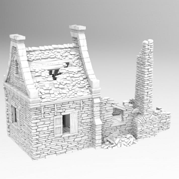 Walter's Residence Ruin - Authentic Colonial Building Model for D&D, Model Railroads & Wargaming | Perfect for RPG Scenes, Diorama Displays & Tabletop Battles