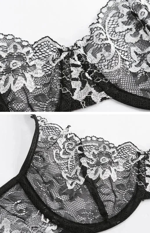Embroidered Lace Women's Lingerie Set - Sexy Underwear for Valentine's Day & Romantic Nights - Perfect for Bridal Shower & Anniversary Gifts