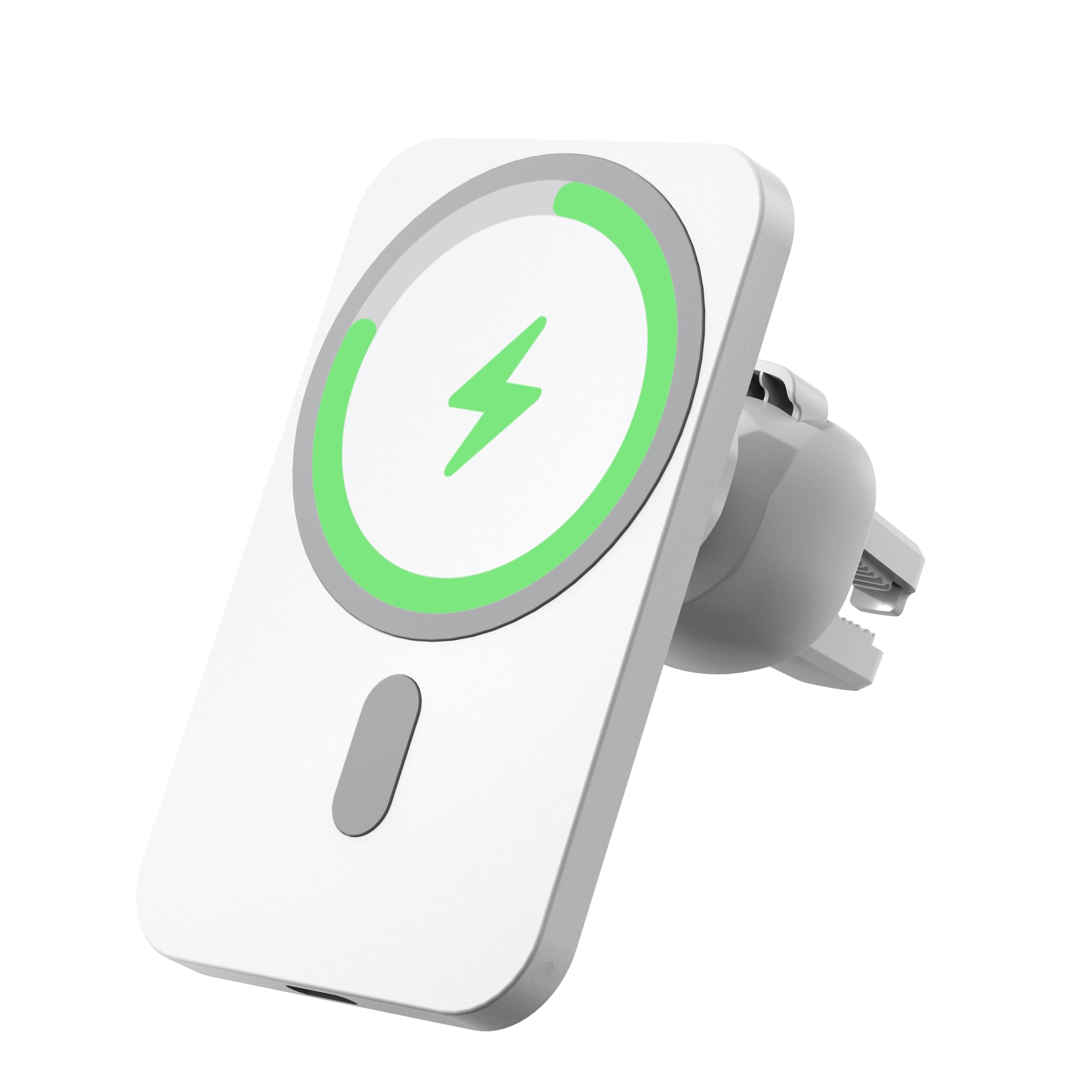 15W Fast Wireless Car Charger Mount for iPhone 16/15/14/13/12 - HYDGYC MagSafe Air Vent Phone Holder with 360° Rotation & Secure Grip (White) | Perfect for Commuting, Road Trips & Hands-Free Charging