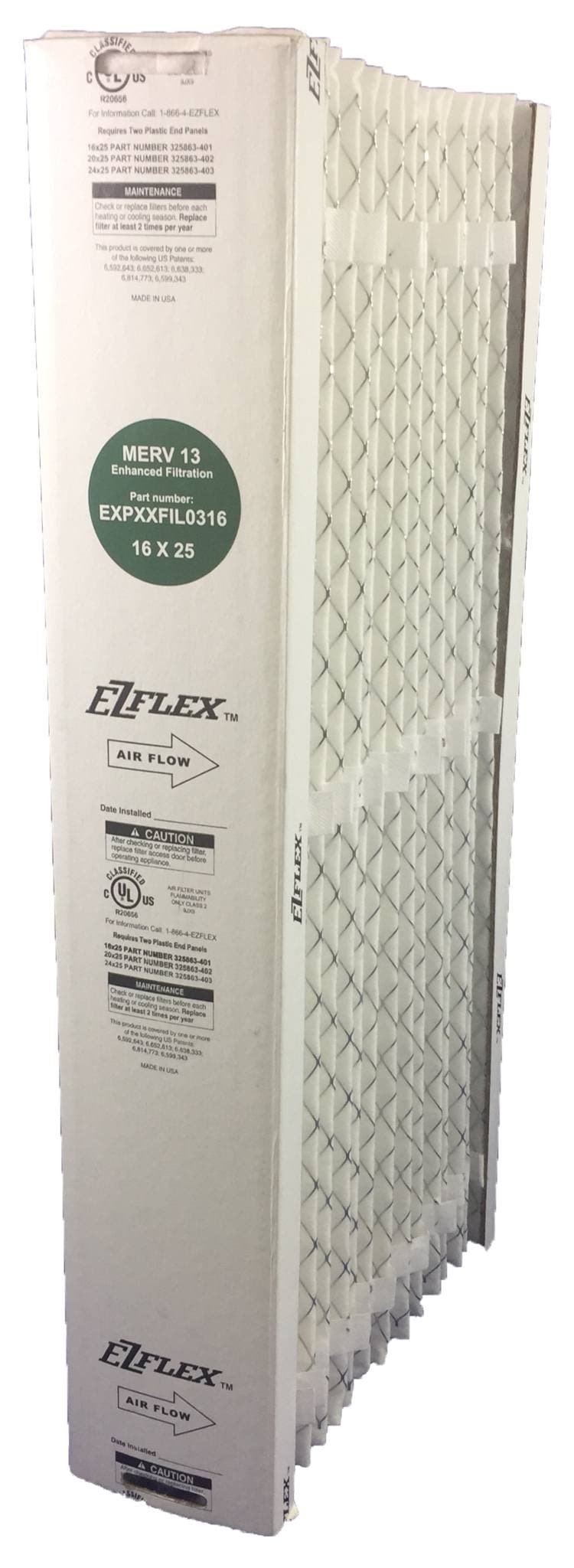 Carrier EXPXXFIL0316 OEM 16x25x5 MERV 13 EZ Flex Replacement Air Filter Media - Perfect for HVAC Systems, Furnaces, and Air Purifiers to Improve Indoor Air Quality