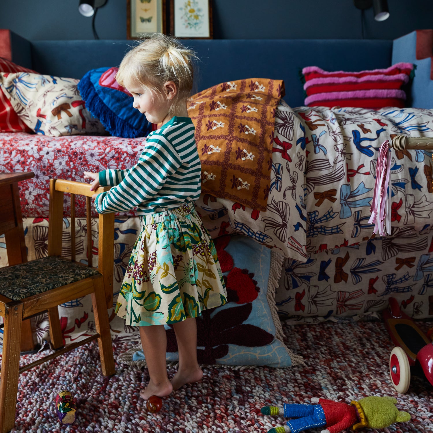 Margot Kids Skirt - Cute Floral Print Girls' Skirt for Toddlers & Children | Perfect for School, Parties & Playtime