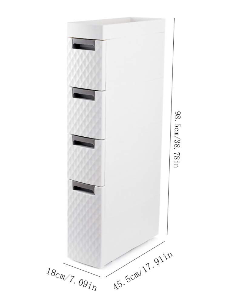 2/3/4-Drawer Plastic Vanity Organizer - Slim Cosmetic Storage Drawers for Makeup, Hair Accessories & Bathroom Essentials | Space-Saving Solution for Dorm, Office & Countertop Organization