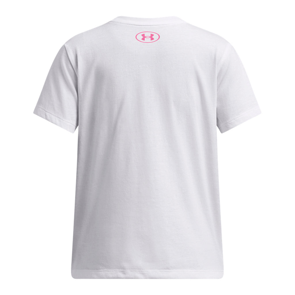 Girl's Under Armour Big Logo Short Sleeve T-Shirt - Athletic Performance Top for Running, Training & Casual Wear